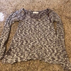 Maroon and white sweater